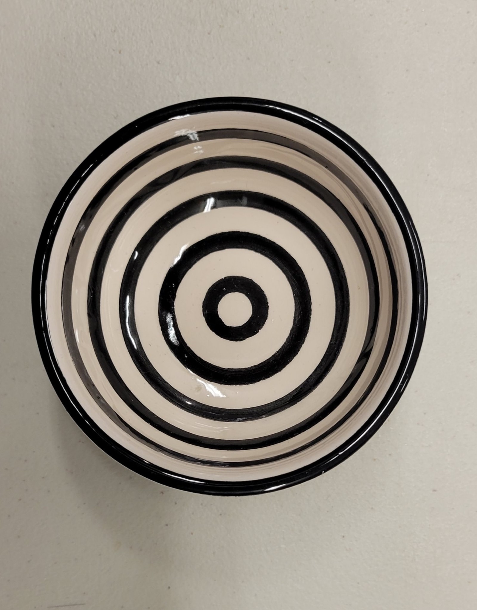 Sobremesa Black  Spiral Small Ceramic Dish