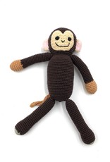 Pebble Monkey Rattle Brown