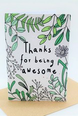 Koru Street Growing Paper Greeting Card - Thanks for Being Awesome