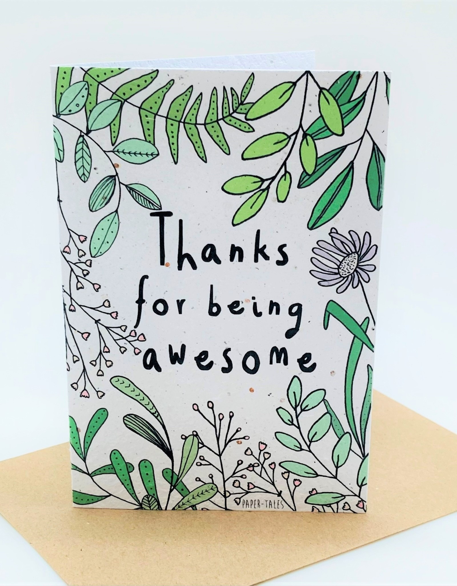 Koru Street Growing Paper Greeting Card - Thanks for Being Awesome