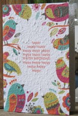 Koru Street Growing Paper greeting card - Birthday Birds