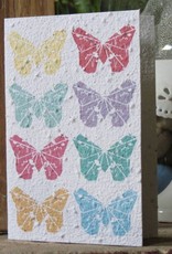 Koru Street Growing Paper Greeting Card - Butterflies