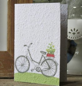 Koru Street Growing Paper Greeting Card - Bicycle