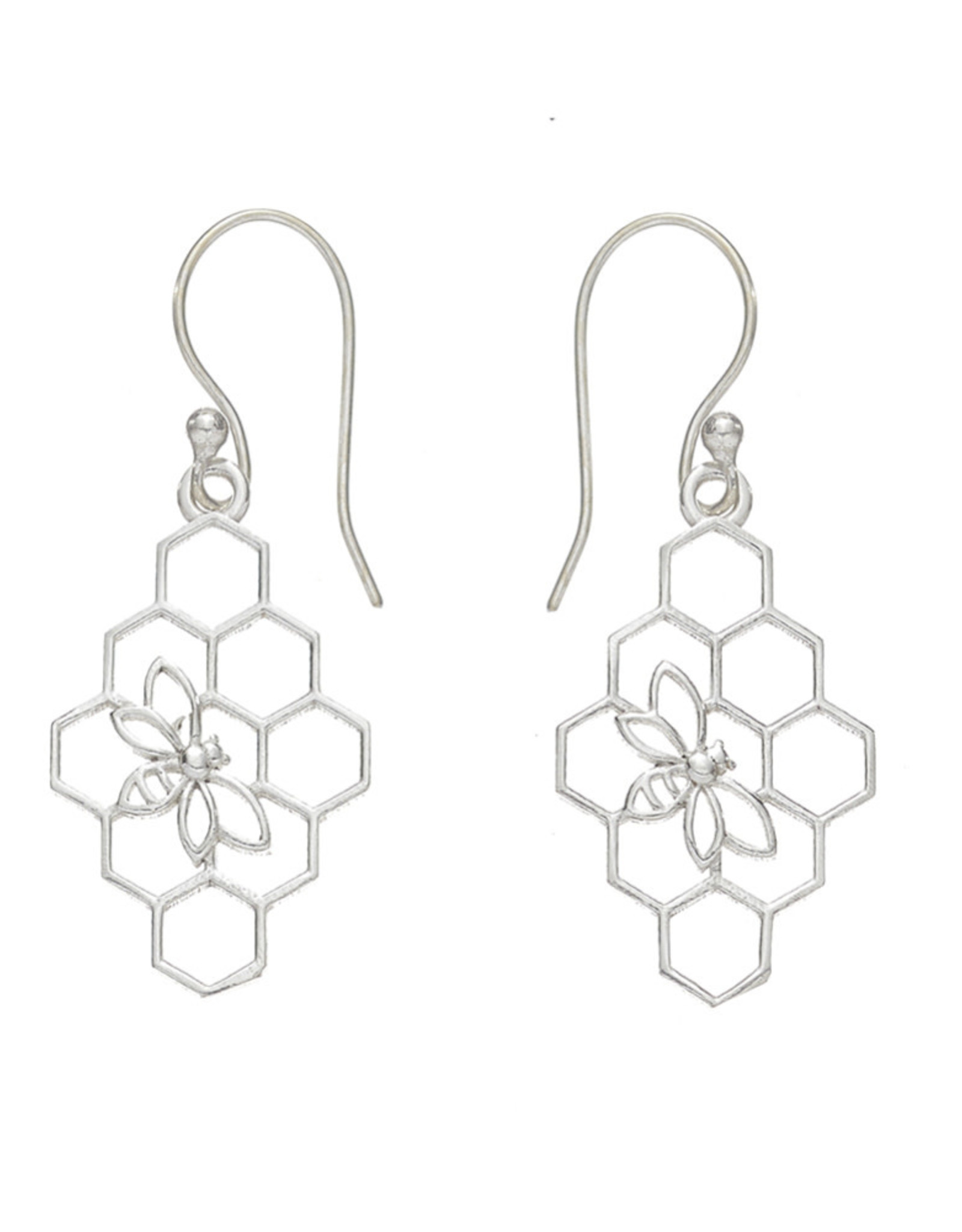 Serrv Beehive Silver Earrings