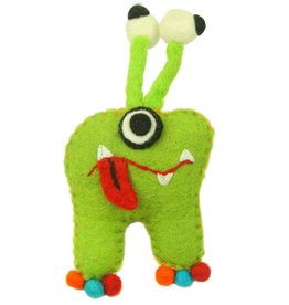 Global Crafts Green MonsterTooth Fairy Pillow
