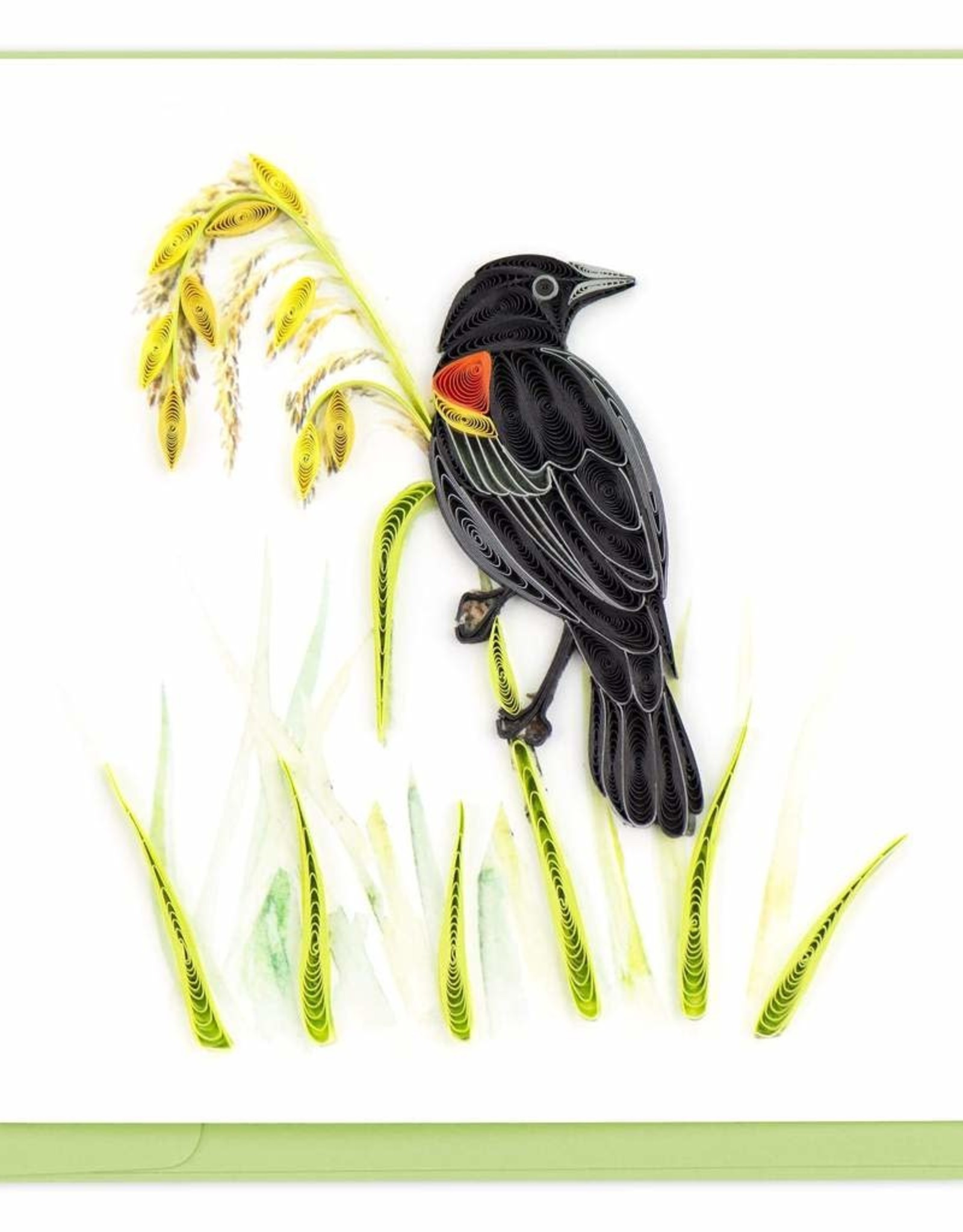 Quilling Card Quilled Red-winged Blackbird Greeting Card