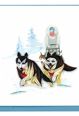 Quilling Card Quilled Sled Dogs Greeting Card