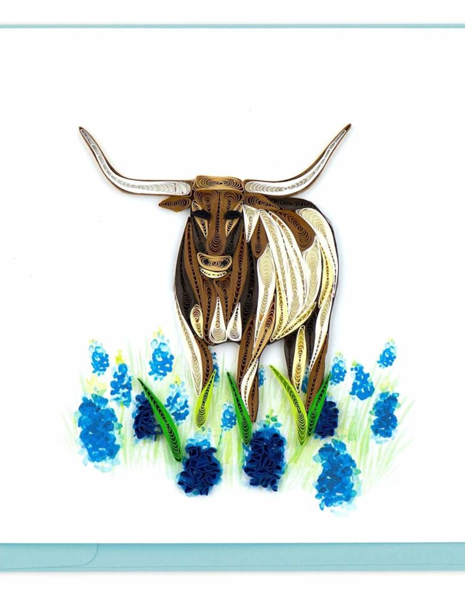 Quilling Card Quilled Texas Longhorn Greeting Card