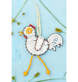 Global Mamas Beaded Chicken Ornament