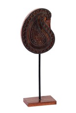 Mela Artisans Kalamkari in Black Wood Block, Paisley