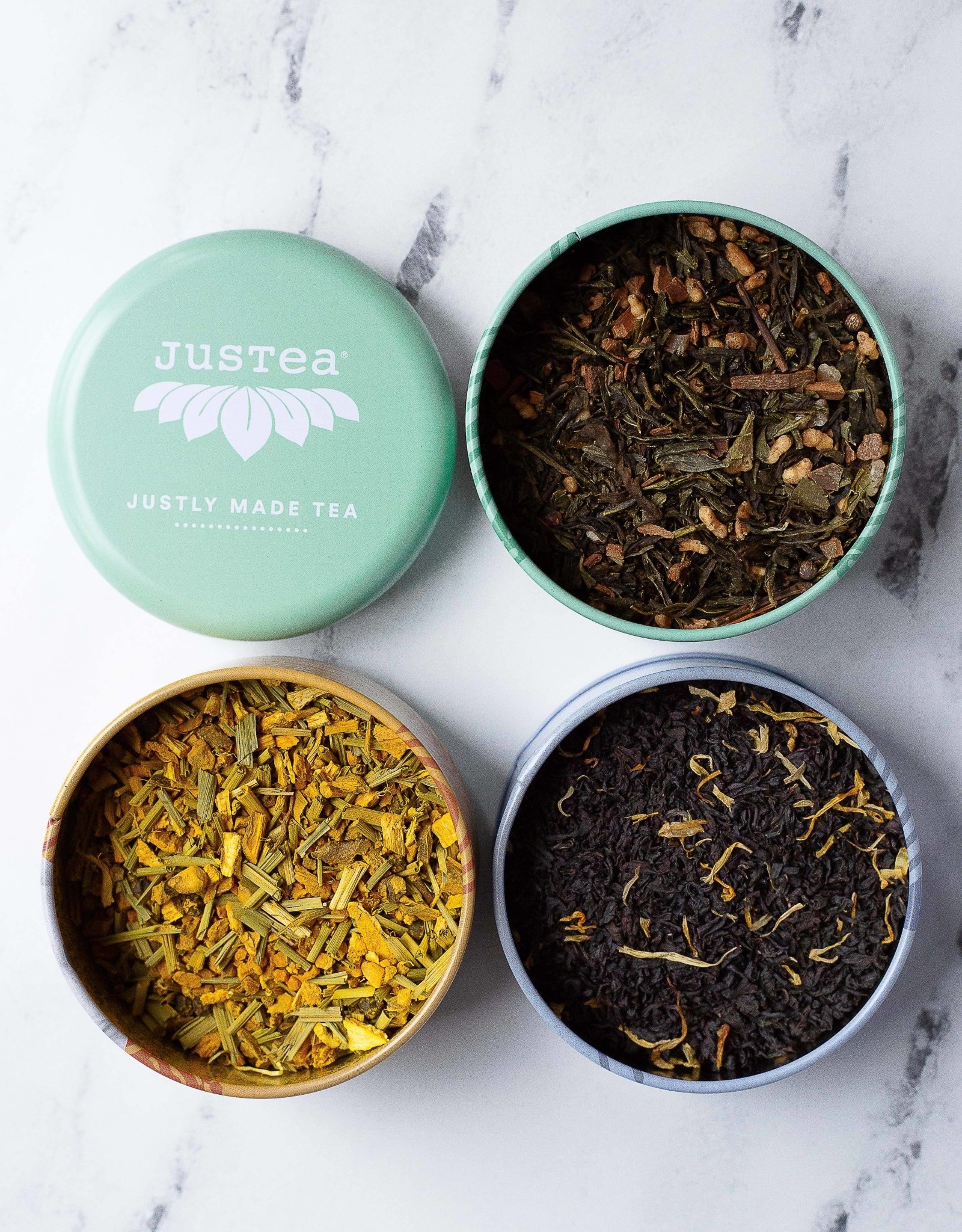Justea Assorted Tea Trio Loose Leaf Tin