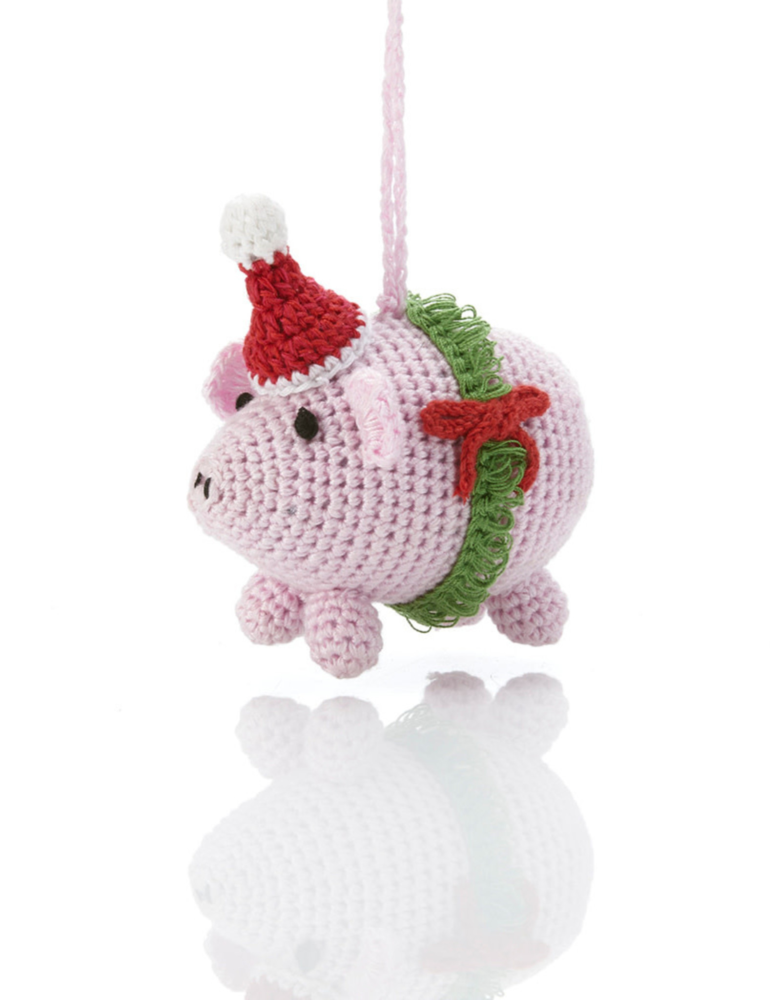 Serrv Barnyard Christmas Pig Ornament