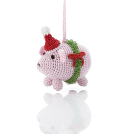 Serrv Barnyard Christmas Pig Ornament