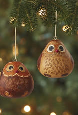 Serrv Owl Gourd Ornament