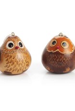 Serrv Owl Gourd Ornament