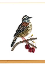 Quilling Card Quilled Great Carolina Wren Greeting Card