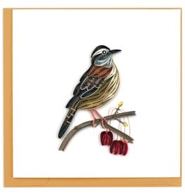 Quilling Card Quilled Great Carolina Wren Greeting Card