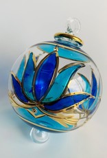 Dandarah Blown Glass Ornament - Blue Lotus