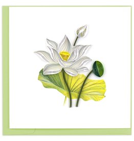 Quilling Card Quilled White Lotus Card