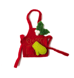 Global Goods Partners Kitchen Apron Felted Ornament