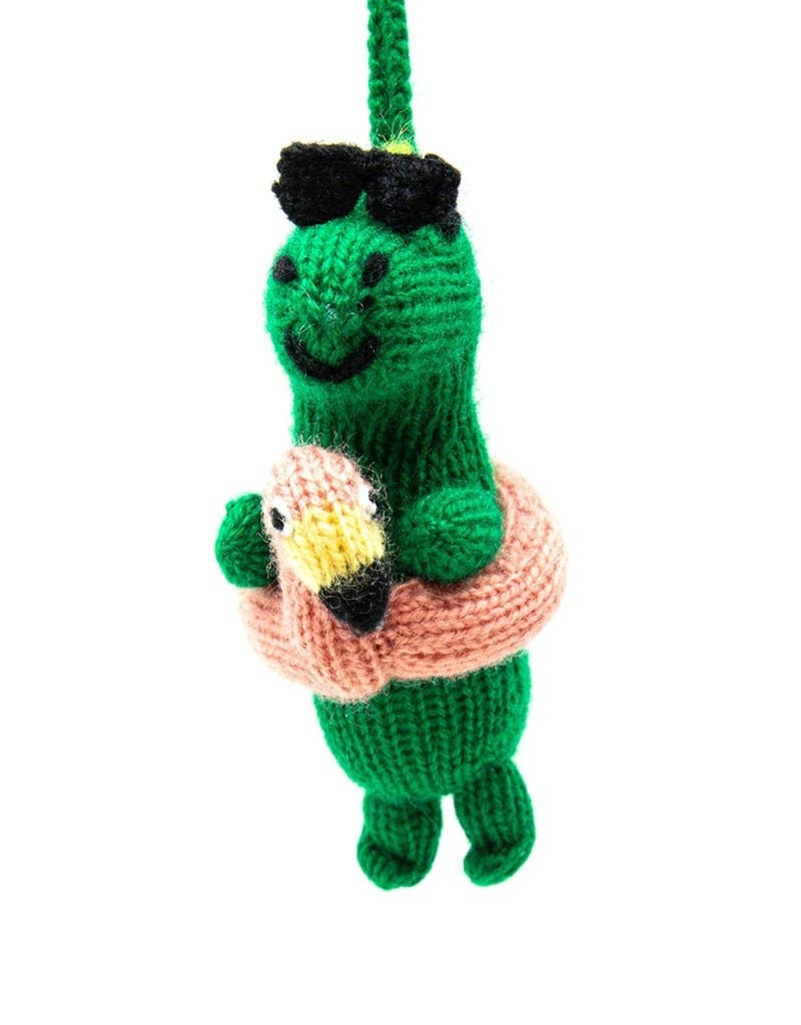 Global Goods Partners Party Dinosaur Knit Ornament