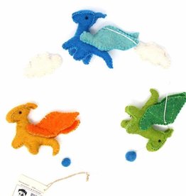 Global Crafts Dragon Felt Garland Kids' Room Décor - Bright Colors