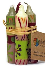 Global Goods Partners Shabbat Candles Handpainted Kileo Design