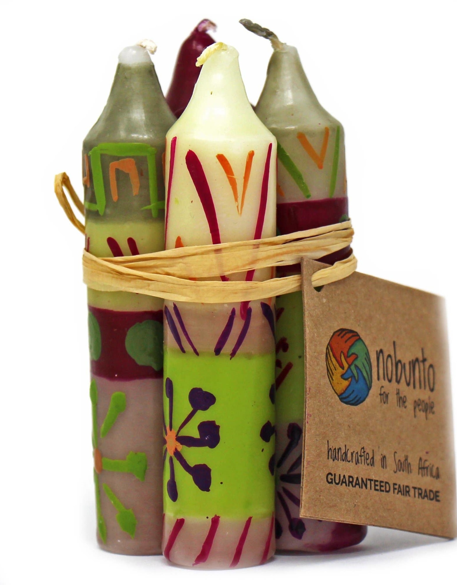 Global Goods Partners Shabbat Candles Handpainted Kileo Design