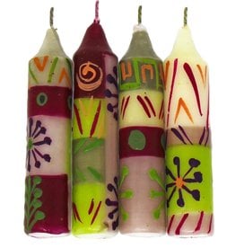 Global Goods Partners Shabbat Candles Handpainted Kileo Design