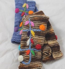 Ganesh Himal Knit Fingerless Glove  - Multicolor