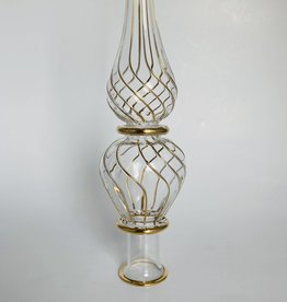 Dandarah Blown Glass - Christmas Tree Topper with Gold - 11"
