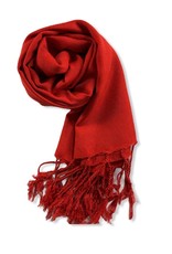 Dandarah Small Solid Handwoven Scarf - Red