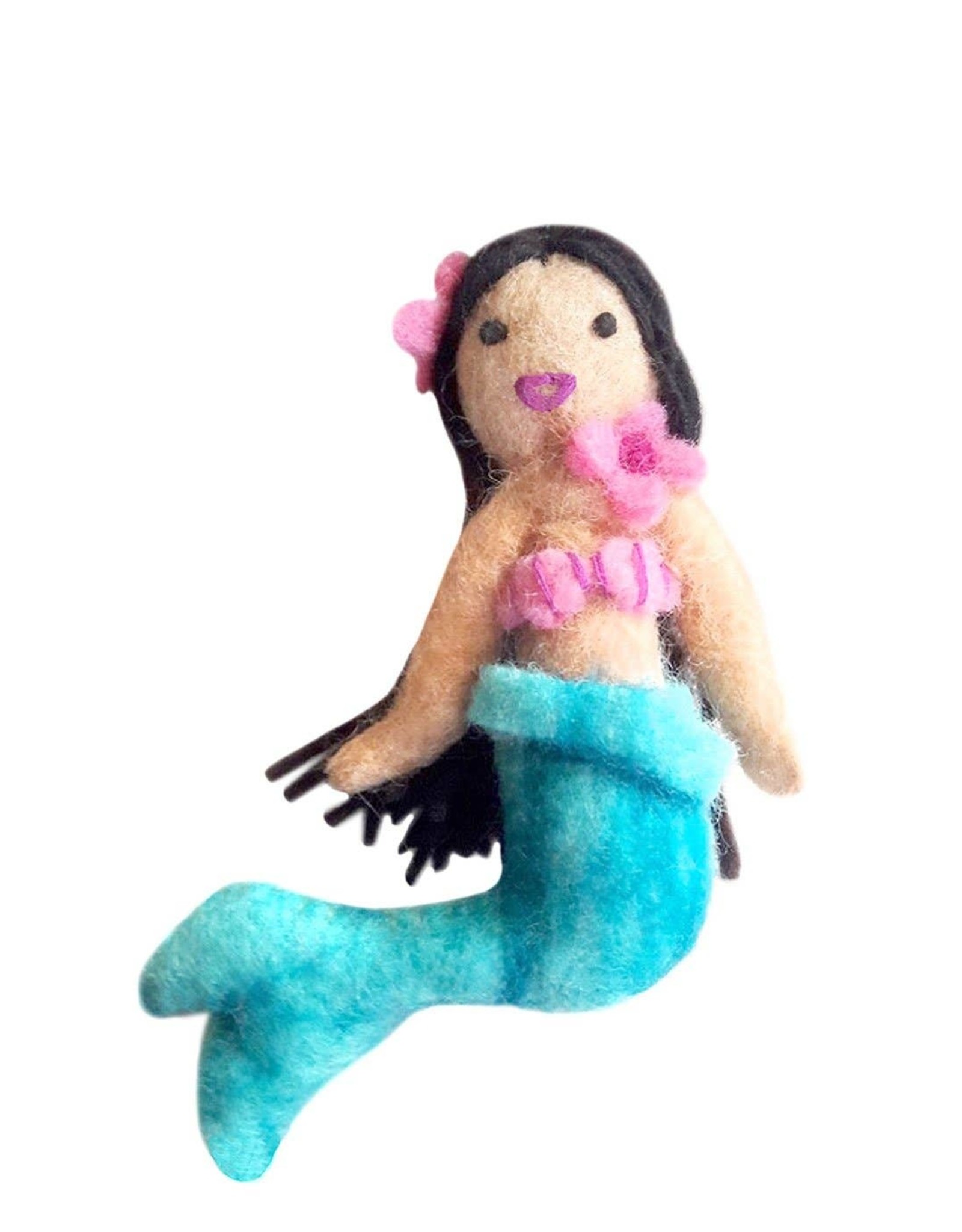 Hamro Village Mermaid Felted Ornament
