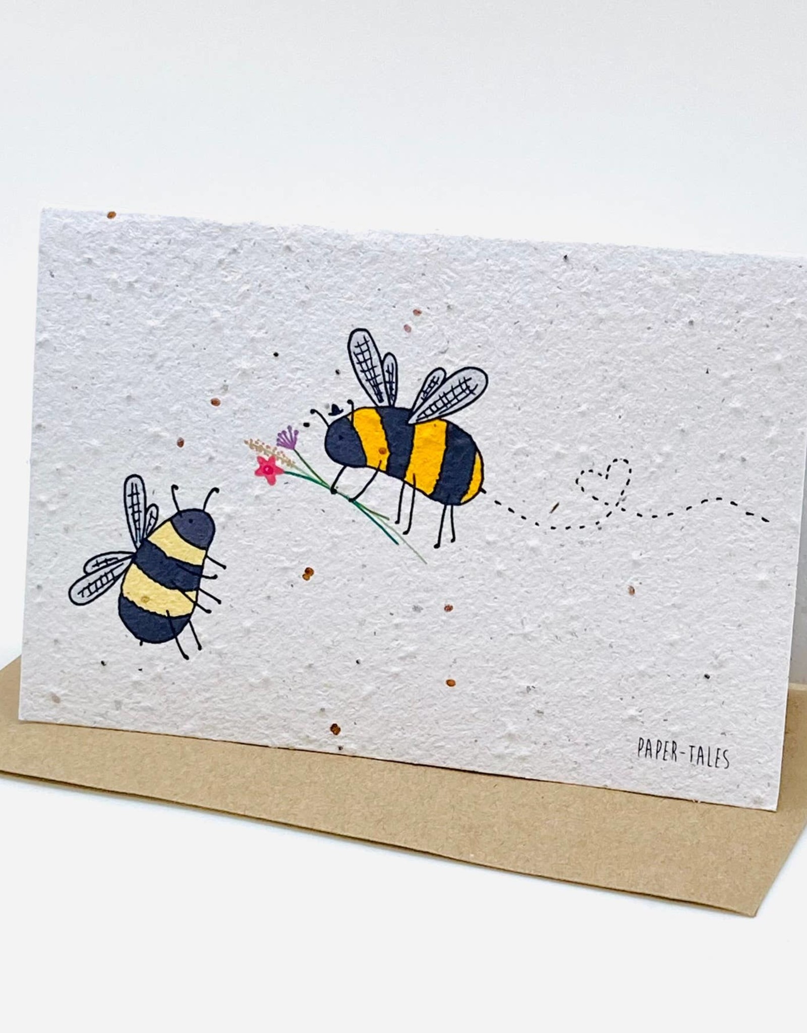 Koru Street Growing Paper Greeting Card - Bee Kind