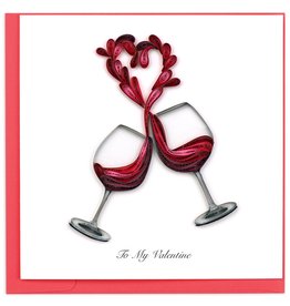 Quilling Card NIQUEA.D Quilled Wine Glasses Valentine's Day Card