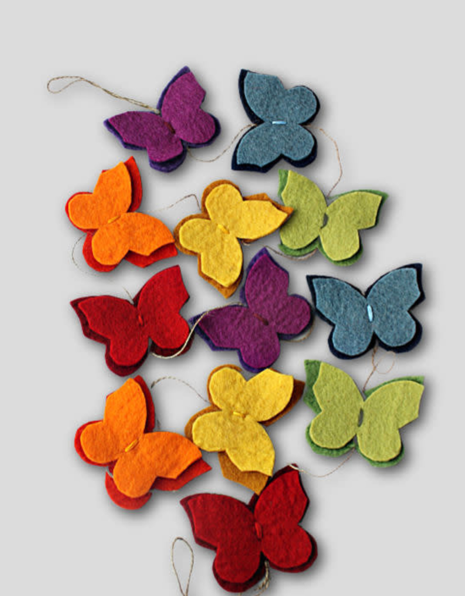 Ganesh Himal Two-Tone Butterfly Garland  (84 inches)