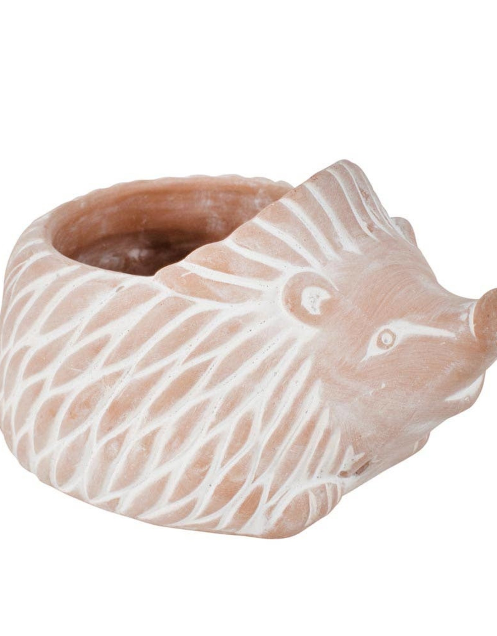 Ten Thousand Villages Hedgehog Terracotta Planter (Large)