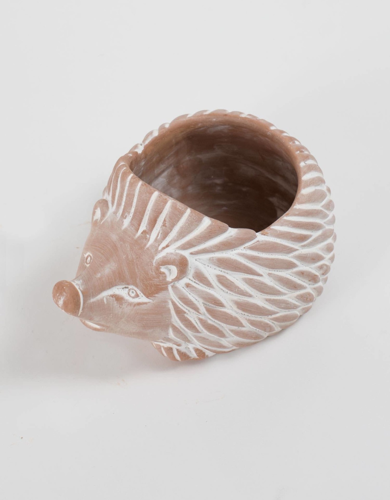 Ten Thousand Villages Hedgehog Terracotta Planter (Large)