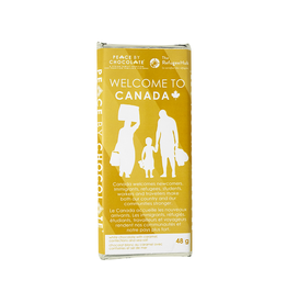 Peace By Chocolate The Welcome to Canada Bar - 48g - White chocolate with caramel, confections and sea salt