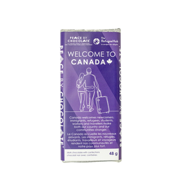 Peace By Chocolate The Welcome to Canada Bar - 48g - Dark with White Confections