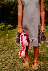 Pebble Steggy Dino Rattle Pink