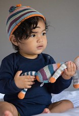 Pebble Rainbow Stripey Hat Organic Small