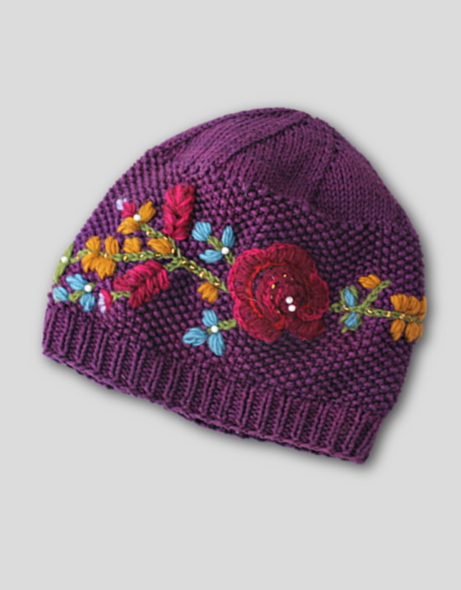 Ganesh Himal Cotton Floral Embroidered Hat