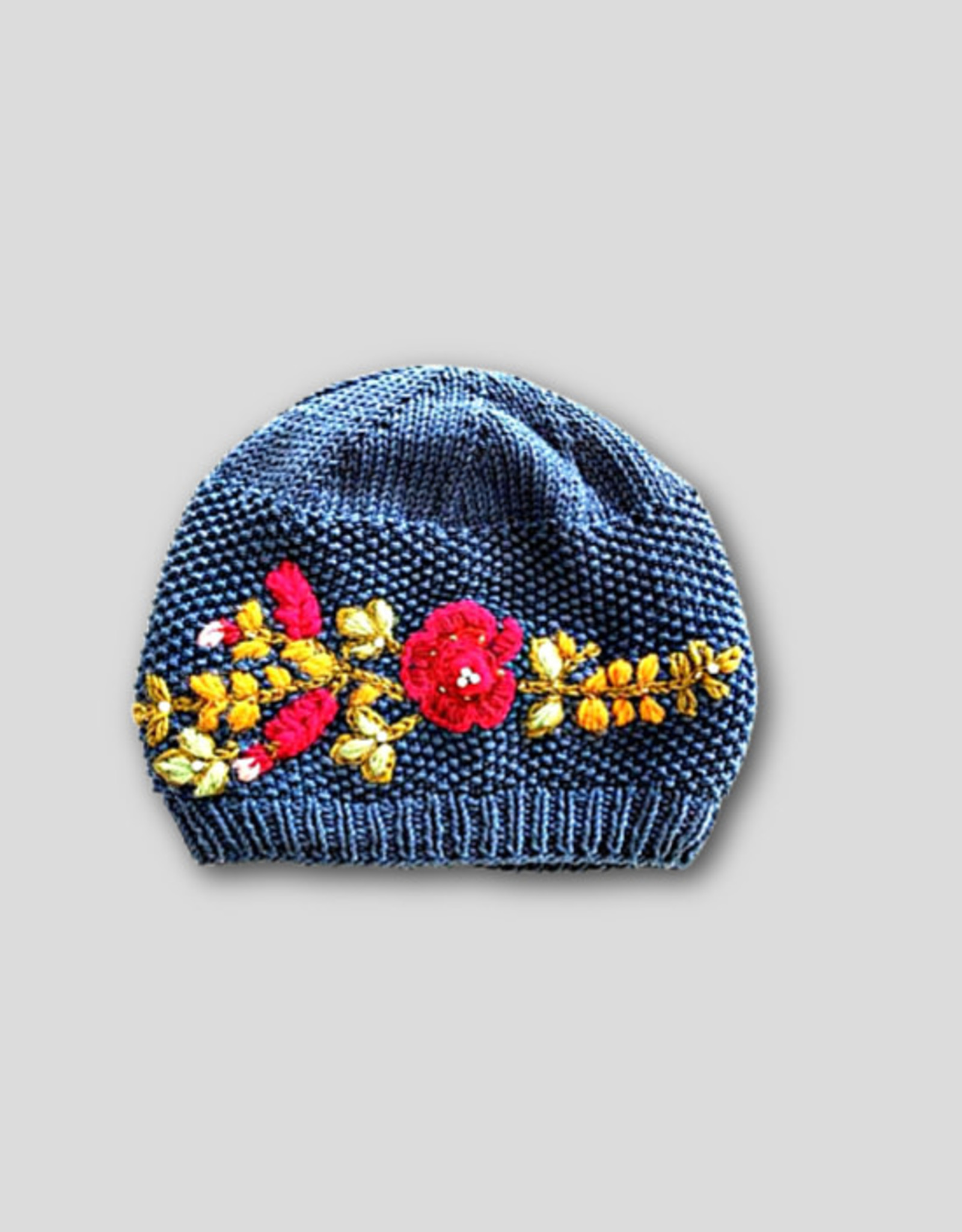 Ganesh Himal Cotton Floral Embroidered Hat