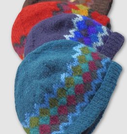 Ganesh Himal Diamond Knit Pattern Wool Hat