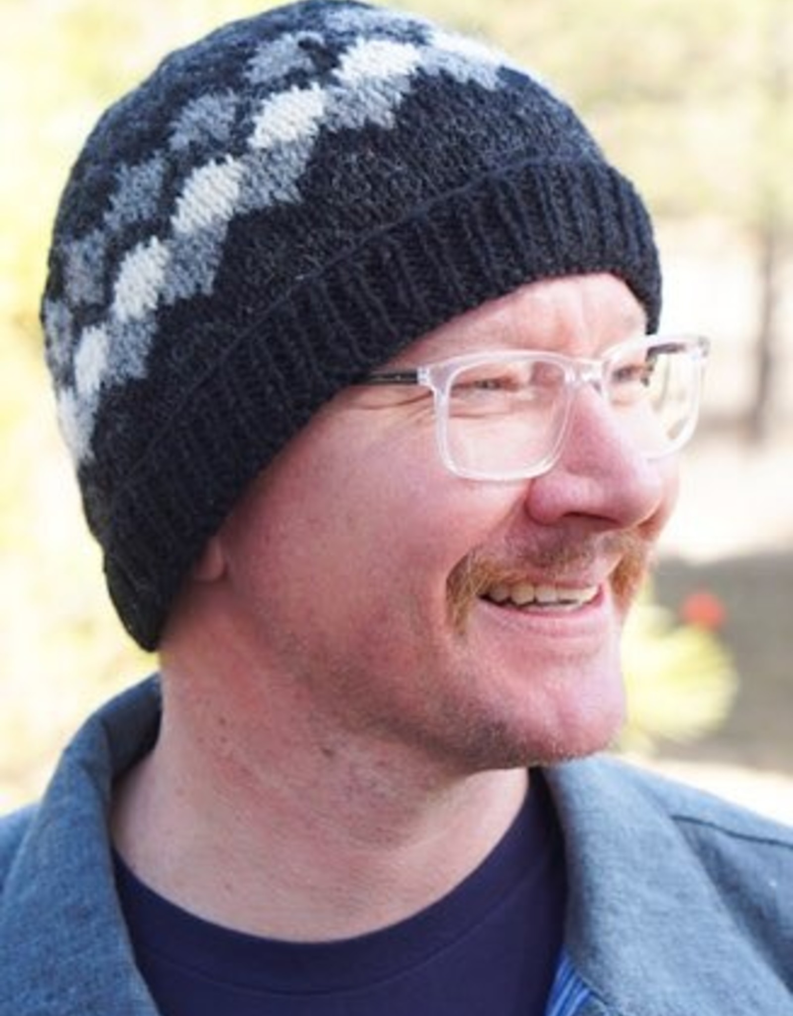 Ganesh Himal Diamond Knit Pattern Wool Hat