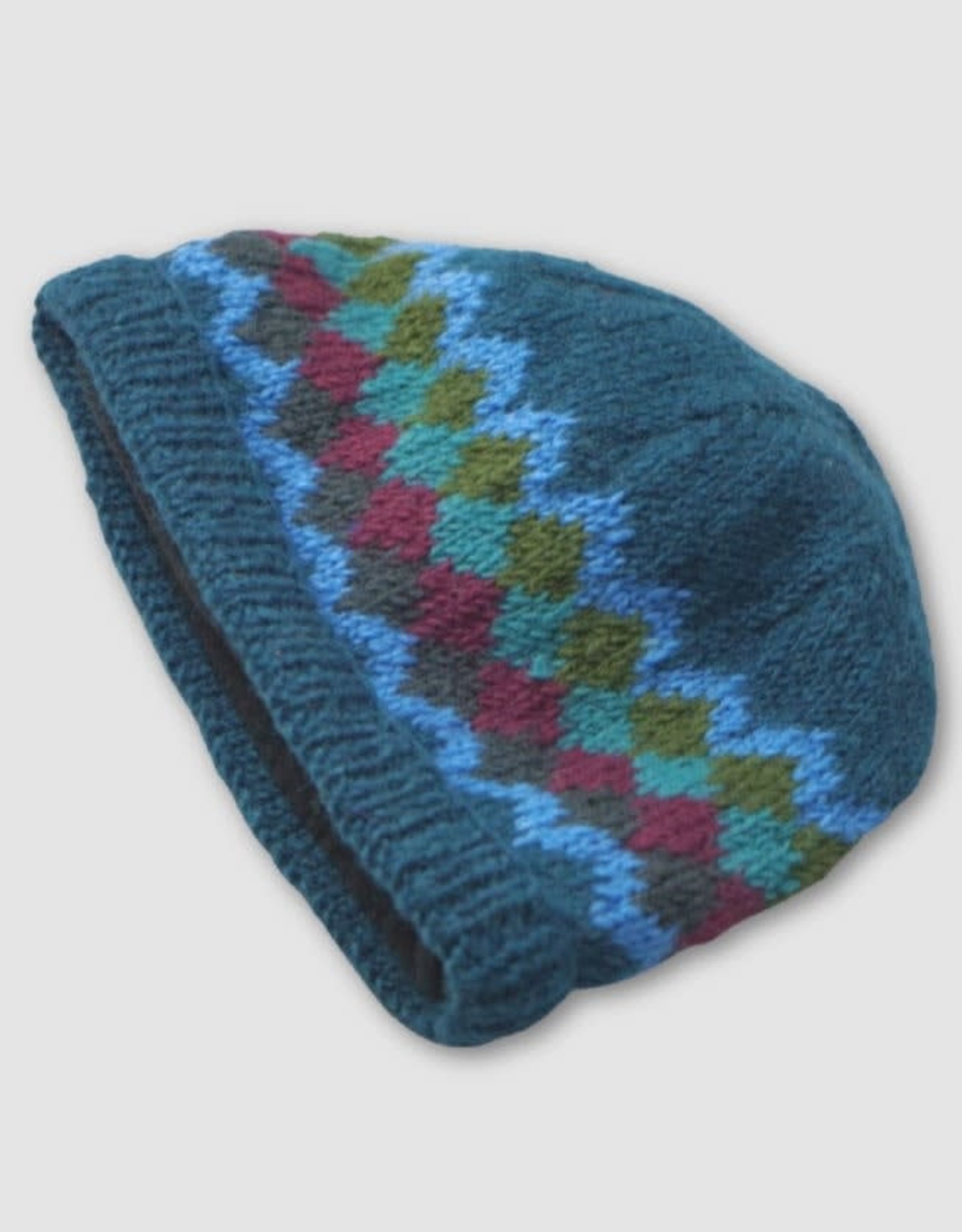 Ganesh Himal Diamond Knit Pattern Wool Hat