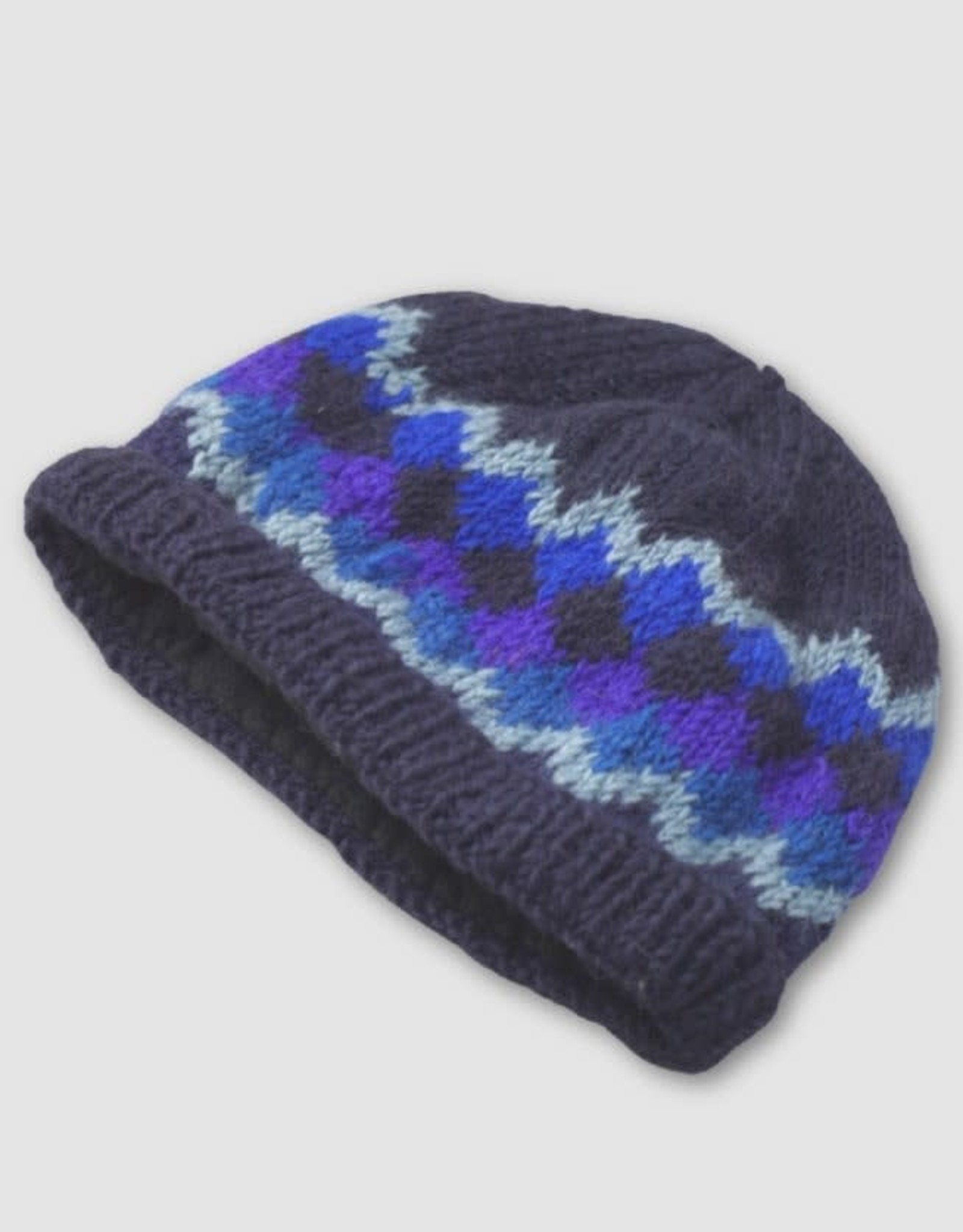 Ganesh Himal Diamond Knit Pattern Wool Hat