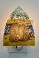 Pampeana Black Bear with Cubs Nightlight