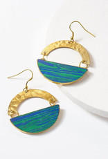 Matr Boomie Ria Earrings - Blue Green Swirl